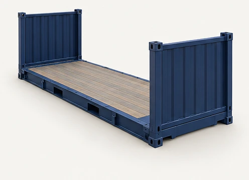 Flat rack for heavy and oversized cargo
